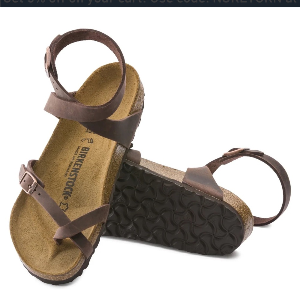 Birkenstock Yara Habana Ankles Sandals Womens Size 9 US / 40 Leather NEW